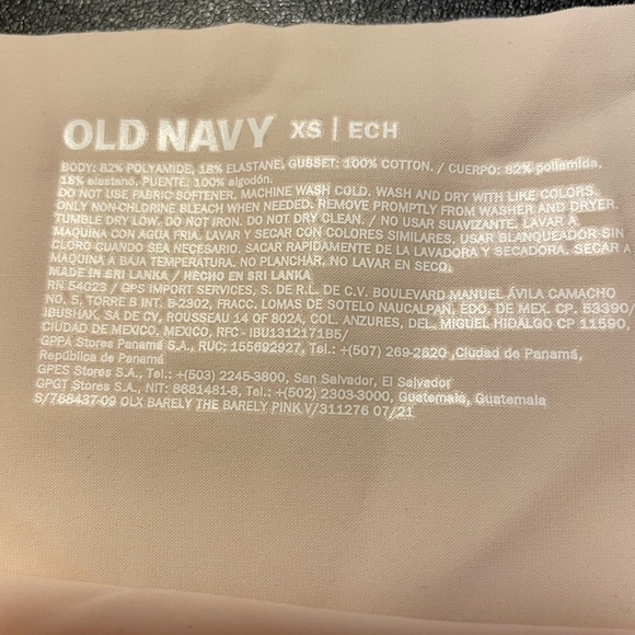 Old Navy Underwear Panties Extra Small XS BNWT Light Pink / Nude Color - Picture 3 of 5